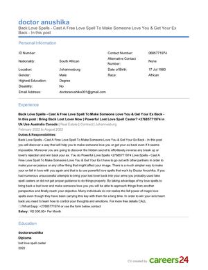 Lost Love Spell Caster Voodoo Doll Traditional Healer +27685771974