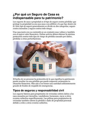 Por Qué Un Seguro De Casa Es Indispensable Para Tu Patrimonio