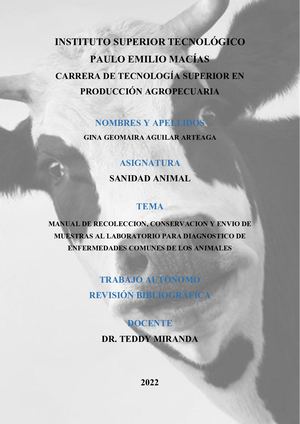 Manual De Toma De Muestra