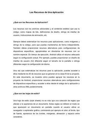 Recursos De Aplicación
