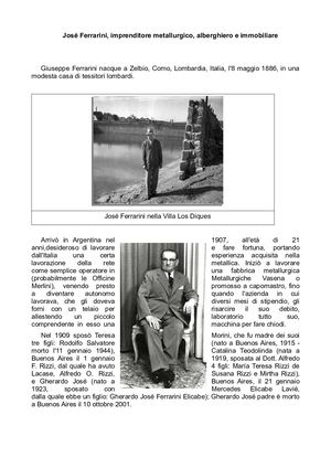 José Ferrarini, imprenditore metallurgico, alberghiero ed immobiliare