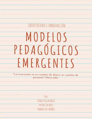 MODELOS PEDAGÓGICOS EMERGENTES