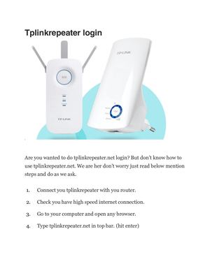 Tplinkrepeater Login