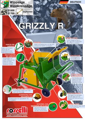 Wipp-Säge an der Traktorsteckdose - Grizzly 600 R - Grizzly 700 R - Rosselli Snc