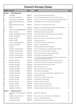 Toscana RASSEGNA STAMPA 03.02.2022