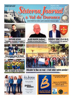 3913 Sisteron Journal Du Samedi 5 Fevrier 2022