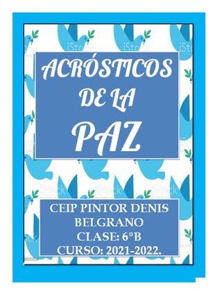 Acróstico De La Paz 2022