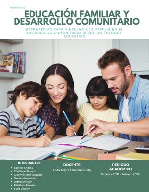 Revista sobre estrategias para vincular a la familia en el desarrollo comunitario desde un enfoque educativo