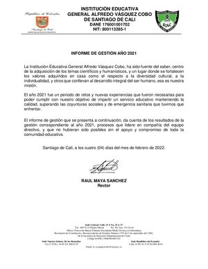Informe Rendcion 2do Semestre Gavc