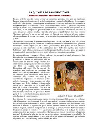 LA QUIMICA DE LAS EMOCIONES