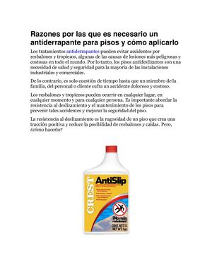 Razones Por Las Que Es Necesario Un Antiderrapante Para Pisos Y Cómo Aplicarlo