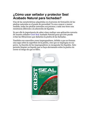 Cómo Usar Sellador Y Protector Seal Acabado Natural Para Fachadas