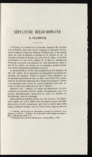 Sépulture Belgo Romaine À Flobecq