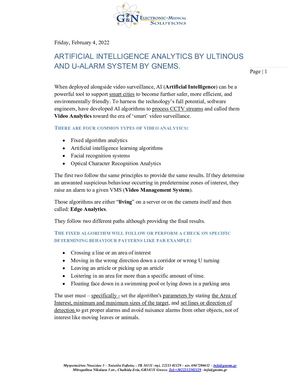 Ultinous U Alarm Report By Gnems
