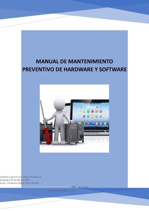 Manual De Mantenimiento Preventivo De Hardware Y Software Zambrano Jhon