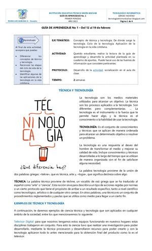 Guía 1 Grado Noveno 2022