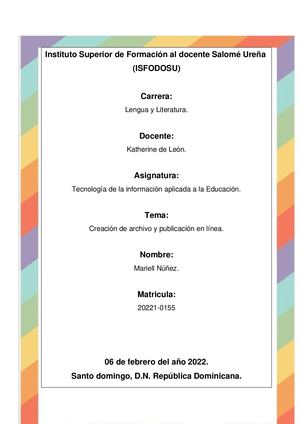 Tecnologia de la informacion aplicada