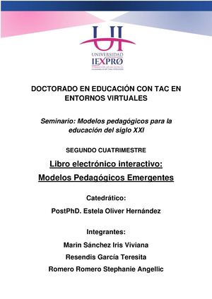 Modelos Pedagógicos Emergentes