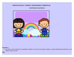 Conozco Y Me Reconozco Preescolar
