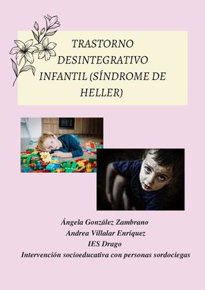 TRASTORNO DESINTEGRATIVO INFANTIL (SÍNDROME DE HELLER).
