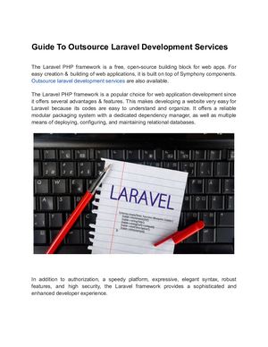 Calaméo - Guide To Outsource Laravel Development Services