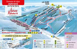 Plan Des Pistes Alpin 2021/22 Station Autrans Méaudre en Vercors