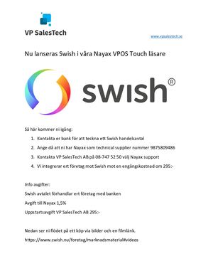Swish Lansering Vps
