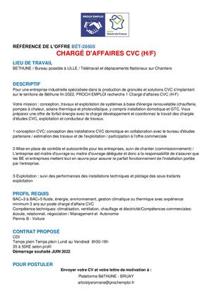 Chargé D'affaires CVC