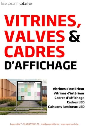 Vitrines, Valves et Cadres d'affichage