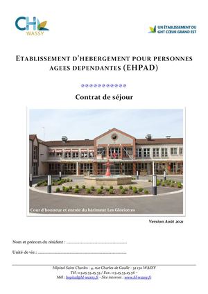 Wassy Contrat De Séjour Août 2021