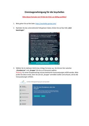Seychellen Anleitung Einreisegenehmigung