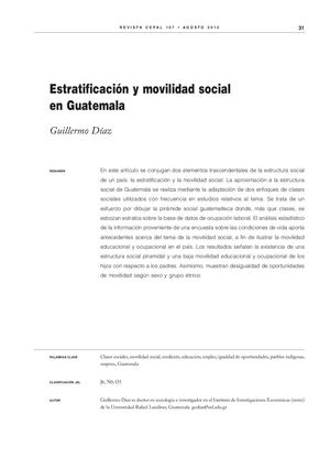 Estratificación Social En Guatemala
