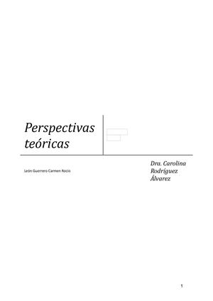 Ensayo sobre perspectivas teóricas