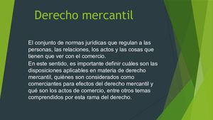 Derecho Mercantil