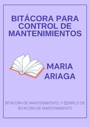 BITACORA DE MANTENIMIENTO
