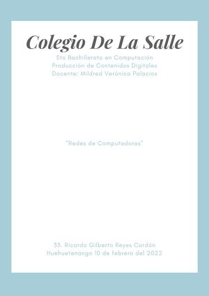 Redes de Computadoras y Practica del Taller