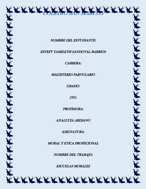 Escuelas De La Moral