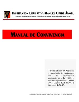 Manual De Convivencia MUA Vigente 2022 - V 2 - Con Ajustes Y Anexos J, K, L