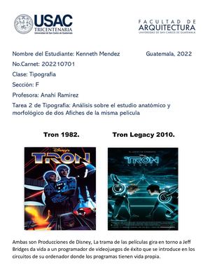 Tarea 2 De Tipografía Seccion F Estudio Anatomico Y Morfologico De Dos Afiches De La Misma Pelicula