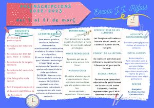 Fulletó Informatiu De L´escola