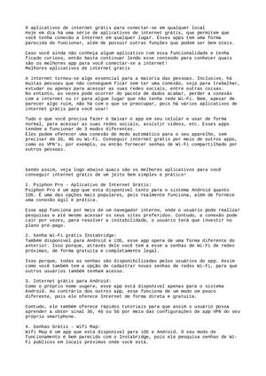 Aplicativo De Internet Grátis