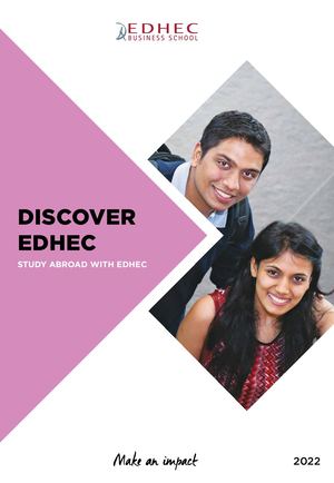 Discover EDHEC Master 2022