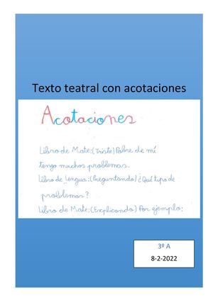 Texto Teatral Con Acotaciones
