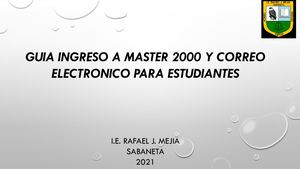 Ingresar Master Y Correo Estudiantes