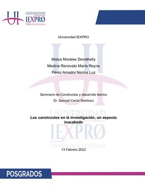 Los constructos en la investigación, un aspecto inacabado..