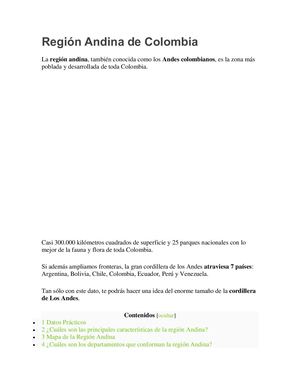 Región Andina De Colombia