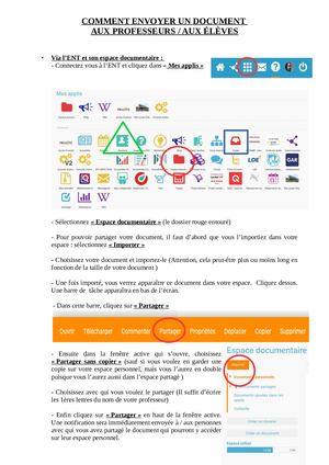 Ent : Tutoriel Pour Envoyer Un Document Aux Professeurs