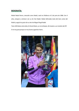 BIOGRAFÍA De Rafael Nadal, Jesús