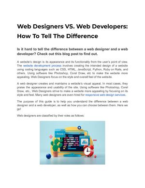 Calaméo - Web Designers Vs Web Developers How To Tell The Difference