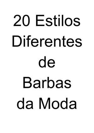20 Estilos Diferentes De Barbas Da Moda